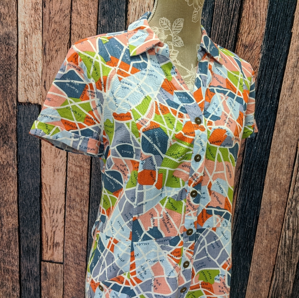 Modcloth Lighthearted Cartographer Romper